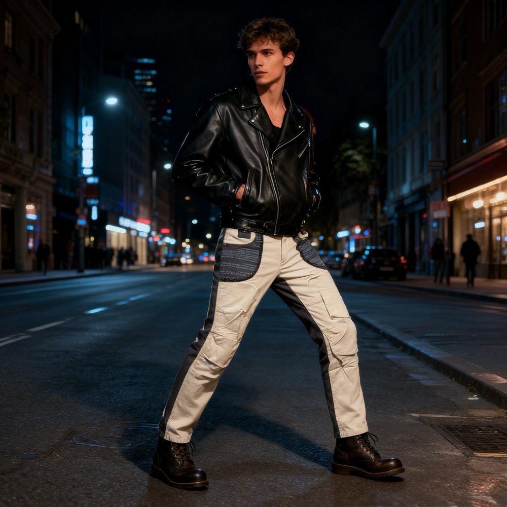 ASOS Design Stylish Beige and Gray Men's Pants 32*32